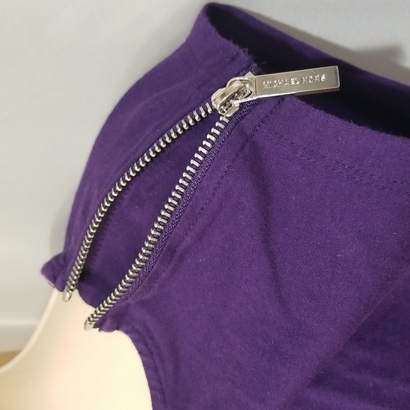 Michael Kors Zipper Shoulder Ruched Top Small - Picture 5 of 7